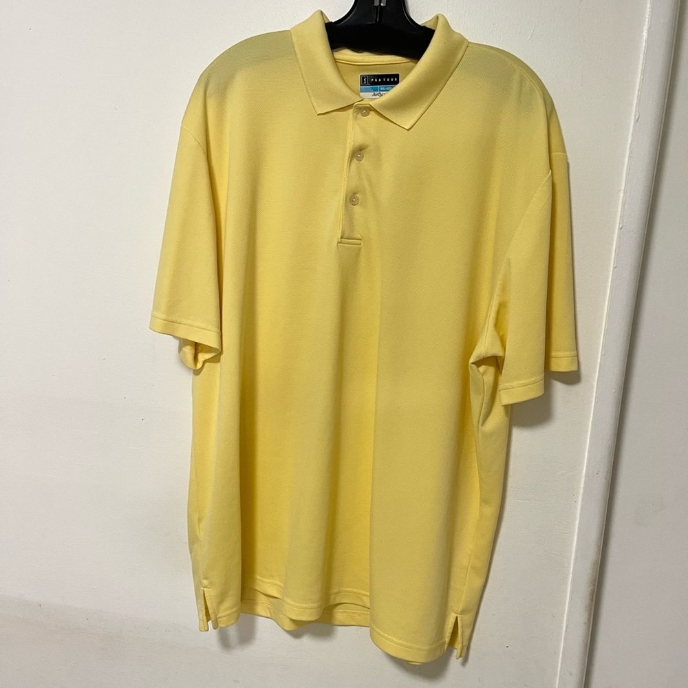 PGA Tour Light Yellow Polo Shirt
